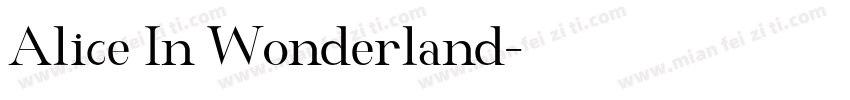 Alice In Wonderland字体转换